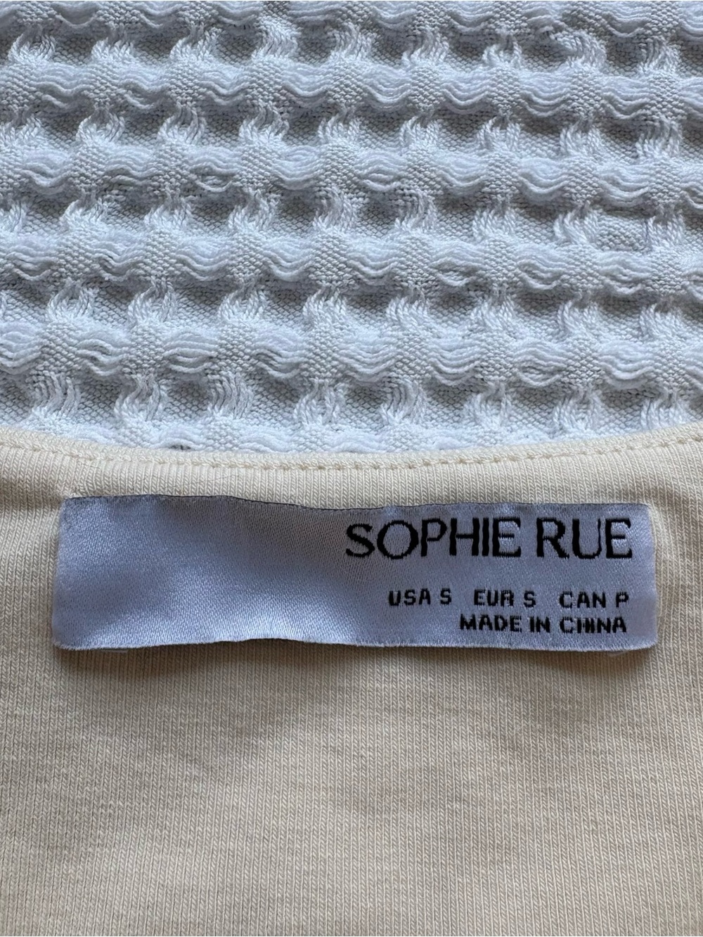 Sophie Rue Elle Off Shoulder Bodysuit Creme Snap Thong Basic Layering S - Picture 3 of 6